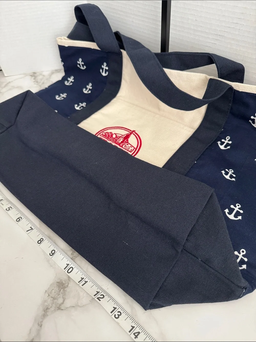 Trader Joe’s Large Navy Canvas Tote. New with Tag. - Picture 9 of 17